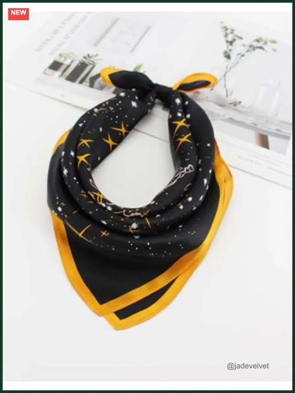 100% Mulberry Silk Small Square Scarf Digital Printed Neckerchief Lightweight